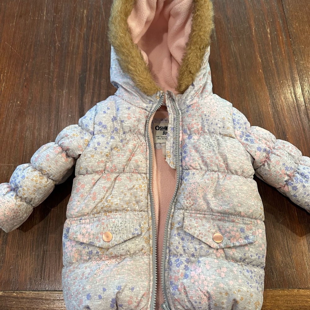OshKosh B'gosh Pastel Floral Puffer Jacket